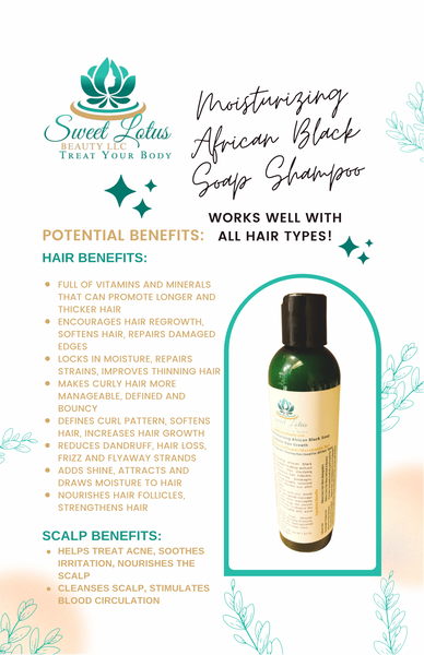 Moisturizing African Black Soap Shampoo